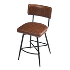 Roomfitters 26 taburetes de mostrador retro giratorios, juego de 2 sillas de bar de cuero PU con asiento acolchado y estructura de hierro