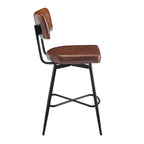Roomfitters 26 taburetes de mostrador retro giratorios, juego de 2 sillas de bar de cuero PU con asiento acolchado y estructura de hierro