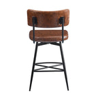 Roomfitters 26 taburetes de mostrador retro giratorios, juego de 2 sillas de bar de cuero PU con asiento acolchado y estructura de hierro