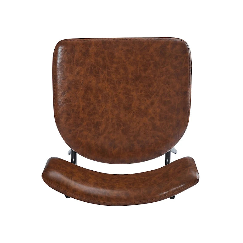 Roomfitters 26 taburetes de mostrador retro giratorios, juego de 2 sillas de bar de cuero PU con asiento acolchado y estructura de hierro
