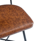 Roomfitters 26 taburetes de mostrador retro giratorios, juego de 2 sillas de bar de cuero PU con asiento acolchado y estructura de hierro