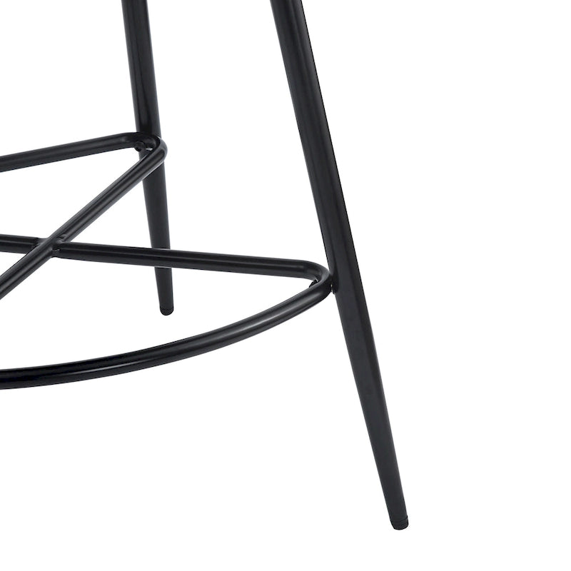 Roomfitters 26 taburetes de mostrador retro giratorios, juego de 2 sillas de bar de cuero PU con asiento acolchado y estructura de hierro
