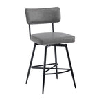 Roomfitters 26 taburetes de mostrador retro giratorios, juego de 2 sillas de bar de cuero PU con asiento acolchado y estructura de hierro