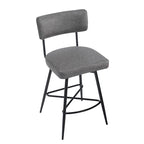 Roomfitters 26 taburetes de mostrador retro giratorios, juego de 2 sillas de bar de cuero PU con asiento acolchado y estructura de hierro