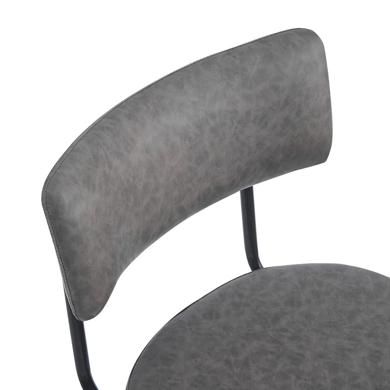 Roomfitters 26 taburetes de mostrador retro giratorios, juego de 2 sillas de bar de cuero PU con asiento acolchado y estructura de hierro