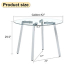 Mesa de comedor de cristal templado negro/transparente/dorado – Cuadrada, 4 plazas
