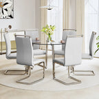 Mesa de comedor de cristal templado negro/transparente/dorado – Cuadrada, 4 plazas