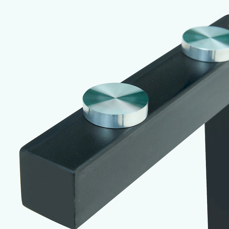 Mesa de comedor de cristal templado negro/transparente/dorado – Cuadrada, 4 plazas