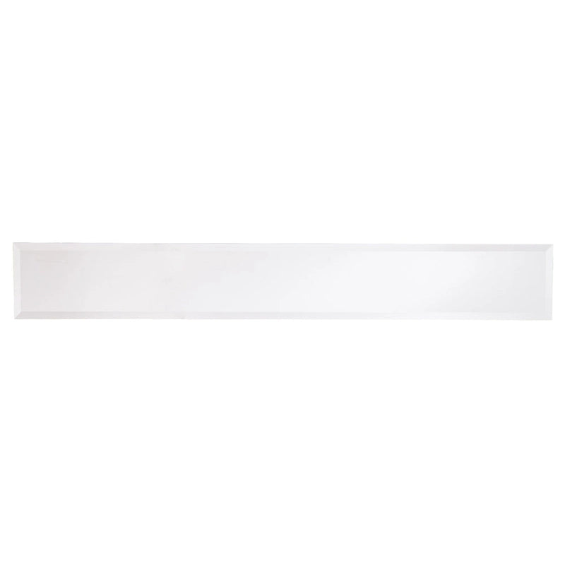Mesa consola de cristal con espejo plateado, patas de metal dorado y estilo moderno - 56 L x 8 W x 30 H