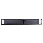 Mesa consola de espejo y cristal con marco de metal y estante - 56 L x 8 An x 29 Al