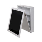 Escritorio esquinero en forma de L, escritorio giratorio 360 grados para oficina en casa con estantes de almacenamiento, estación de trabajo con mesa de escritura