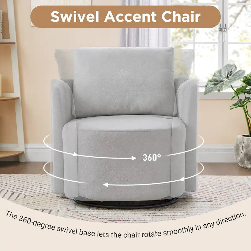 Sillón giratorio Chenilla 360 con diseño ergonómico curvo y capacidad de peso de 200 kg