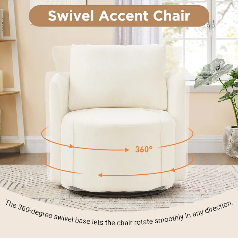 Sillón giratorio Chenilla 360 con diseño ergonómico curvo y capacidad de peso de 200 kg