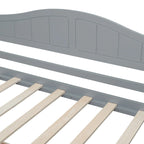 Base de cama de día con dosel, de madera de pino, tamaño individual y con 2 cajones de almacenamiento