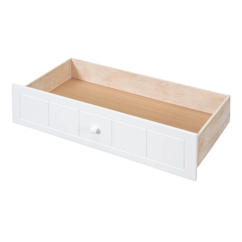 Base de cama de día con dosel, de madera de pino, tamaño individual y con 2 cajones de almacenamiento