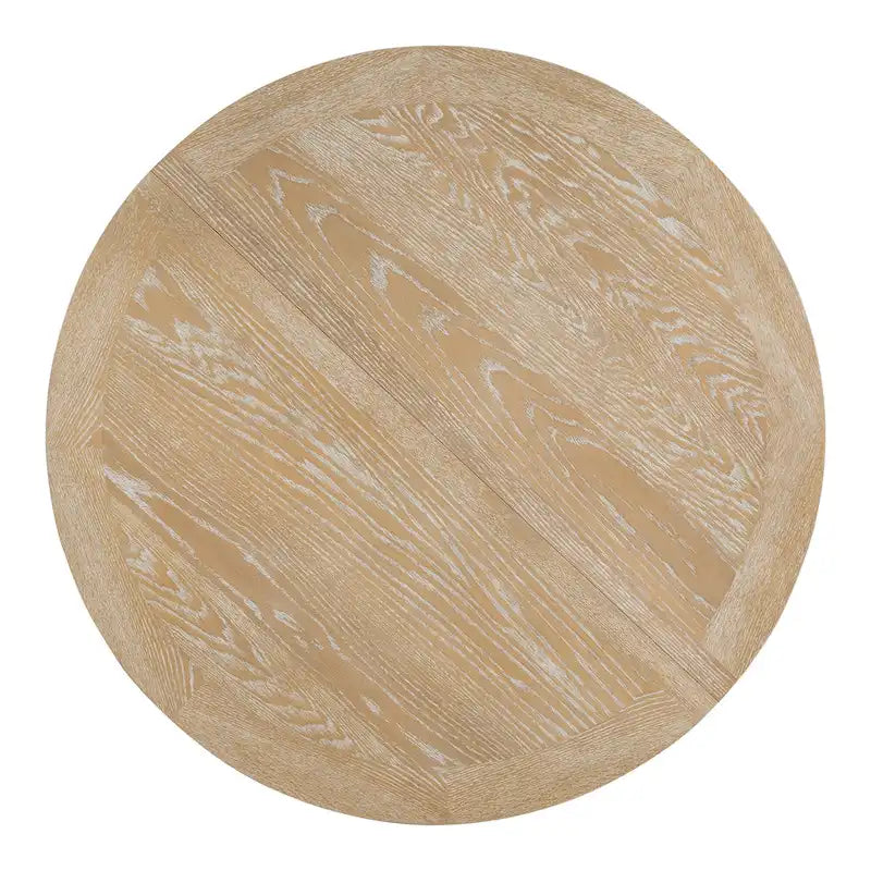 Juego de comedor de madera de 5 piezas con mesa redonda extensible y 4 sillas