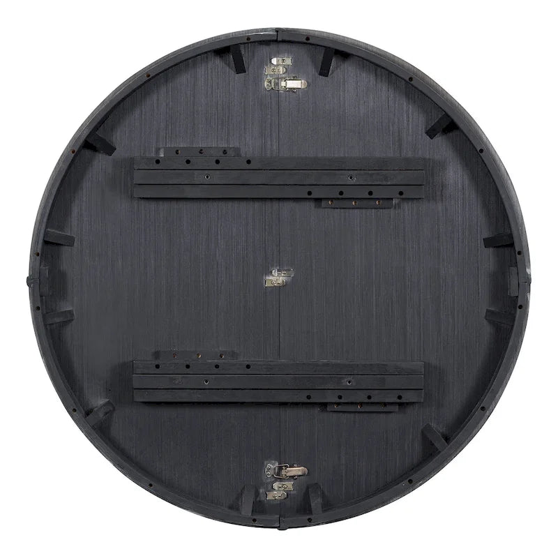 Juego de comedor de madera de 5 piezas con mesa redonda extensible y 4 sillas