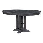 Juego de comedor de madera de 5 piezas con mesa redonda extensible y 4 sillas