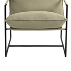Sillón de Acento con Estructura Metálica y Asiento Colgante – Estilo Cuadrado Abierto, 1 Persona (Marrón / Gris Claro / Azul / Negro / Beige)