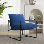 Sillón de Acento con Estructura Metálica y Asiento Colgante – Estilo Cuadrado Abierto, 1 Persona (Marrón / Gris Claro / Azul / Negro / Beige)
