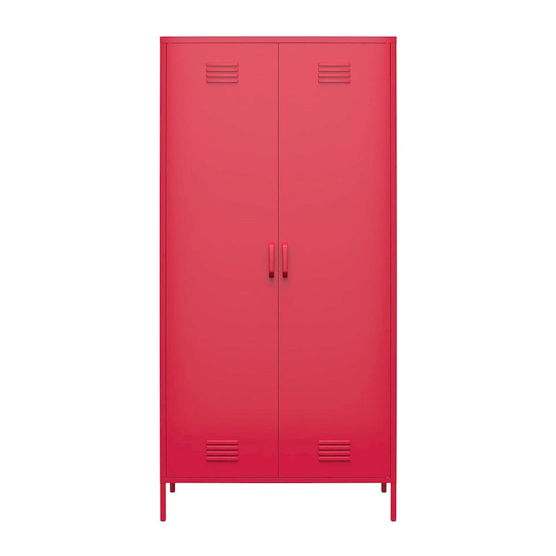 El armario de almacenamiento alto de metal estilo taquilla Novogratz de 2 puertas