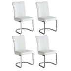 Somette Alisha Channel Back Cantilever Side Chair, Set of 4