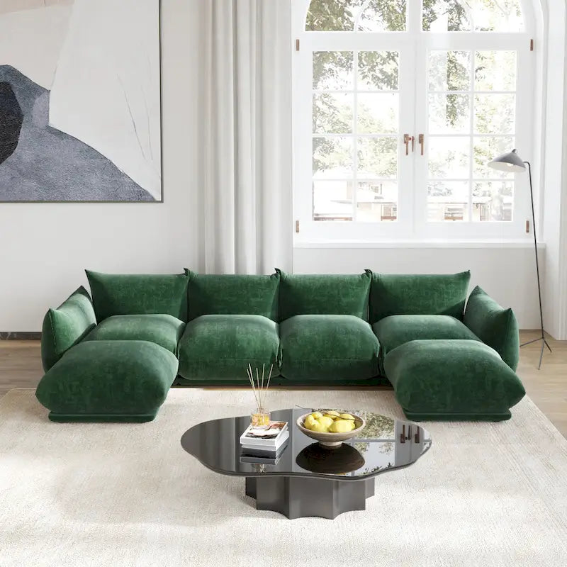 U-Shape Modular Sofa Chenille Sectional Couch