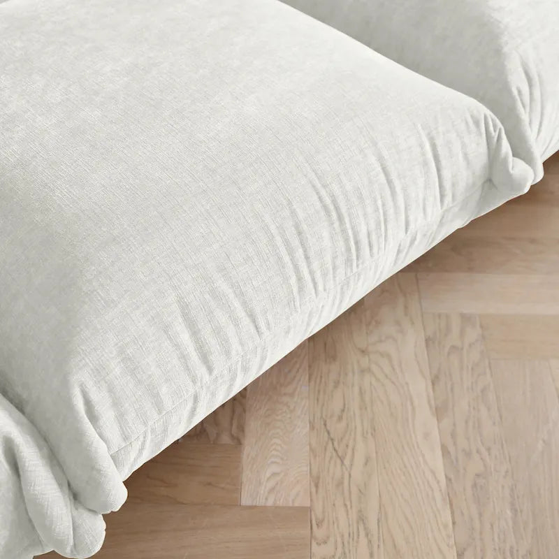 Sofá Seccional en Forma de U de Chenilla, 4 plazas – Verde / Naranja / Beige / Negro