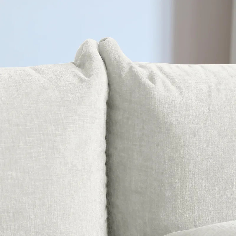 Sofá Seccional en Forma de U de Chenilla, 4 plazas – Verde / Naranja / Beige / Negro