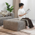 Sofá seccional de pana en forma de L, negro/beige/marrón claro, con brazos o sin brazos, capacidad para 5 personas