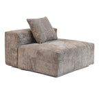 Sofá seccional de pana en forma de L, negro/beige/marrón claro, con brazos o sin brazos, capacidad para 5 personas