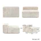 Sofá seccional de pana en forma de L, negro/beige/marrón claro, con brazos o sin brazos, capacidad para 5 personas