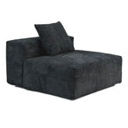 Sofá seccional de pana en forma de L, negro/beige/marrón claro, con brazos o sin brazos, capacidad para 5 personas