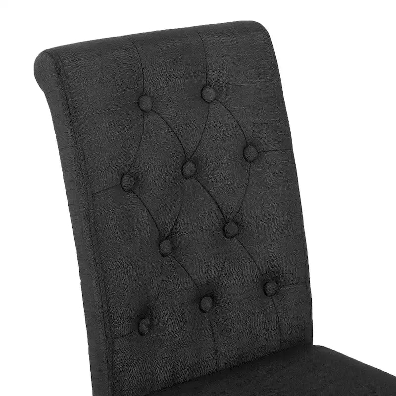 Sillas de Comedor Tapizadas con Botones (Juego de 2)