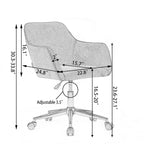 Silla de Oficina Moderna con Patas de Metal Dorado y Ruedas Universales
