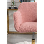 Silla de Oficina Moderna con Patas de Metal Dorado y Ruedas Universales