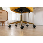 Silla de Oficina Moderna con Patas de Metal Dorado y Ruedas Universales