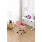 Silla de Oficina Moderna con Patas de Metal Dorado y Ruedas Universales