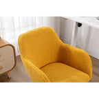 Silla de Oficina Moderna con Patas de Metal Dorado y Ruedas Universales