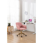 Silla de Oficina Moderna con Patas de Metal Dorado y Ruedas Universales