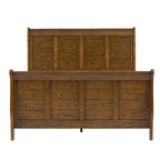 Cama trineo tamaño queen Copper Grove Epper de roble envejecido