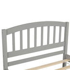 Estructura de cama individual de madera con plataforma y cama nido