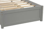 Estructura de cama individual de madera con plataforma y cama nido