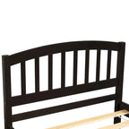 Estructura de cama individual de madera con plataforma y cama nido