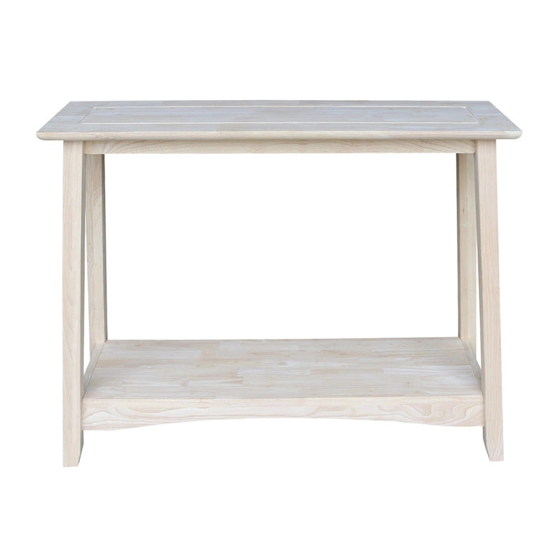 Mesa consola de madera sin terminar para 1, 99.06cm An. x 35.56cm P x 76.2cm Al.