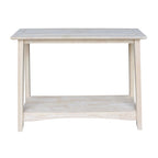 Mesa consola de madera sin terminar para 1, 99.06cm An. x 35.56cm P x 76.2cm Al.