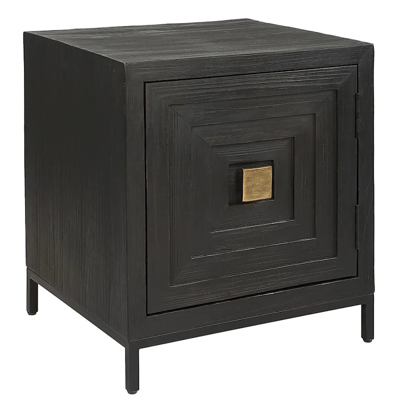 Mesa auxiliar/Armario geométrico Aiken de Uttermost - 22W x 26H x 20D