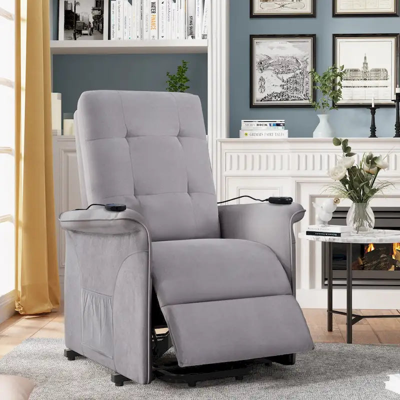 Orisfur. Sillón elevador eléctrico para personas mayores con función de masaje ajustable Sillón reclinable para sala de estar