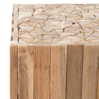 Mesa auxiliar cuadrada de roble mediano – 15"An. × 15"Pr. × 20"Al.