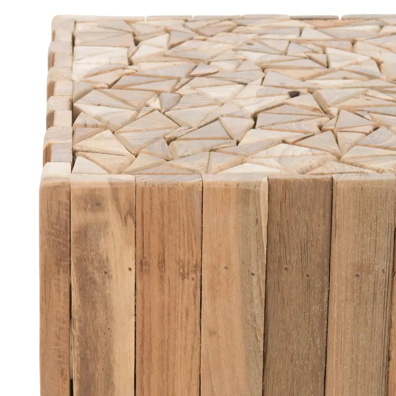 Mesa auxiliar cuadrada de roble mediano – 15"An. × 15"Pr. × 20"Al.